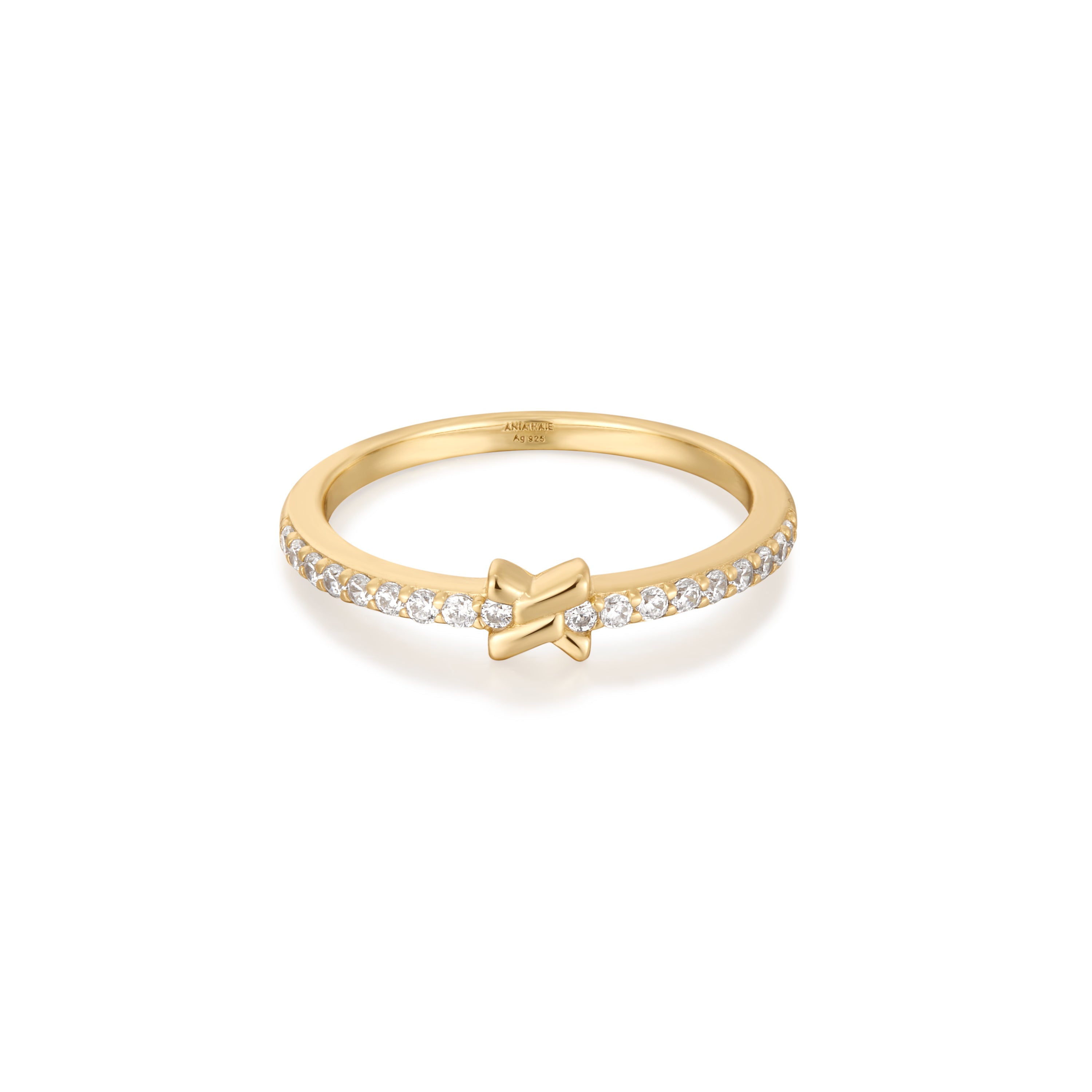 14K Gold Plated Cubic Zirconia Cross Ring for Women - Elegant Religious Jewelry Gift for Christmas, Baptism & Everyday Wear
