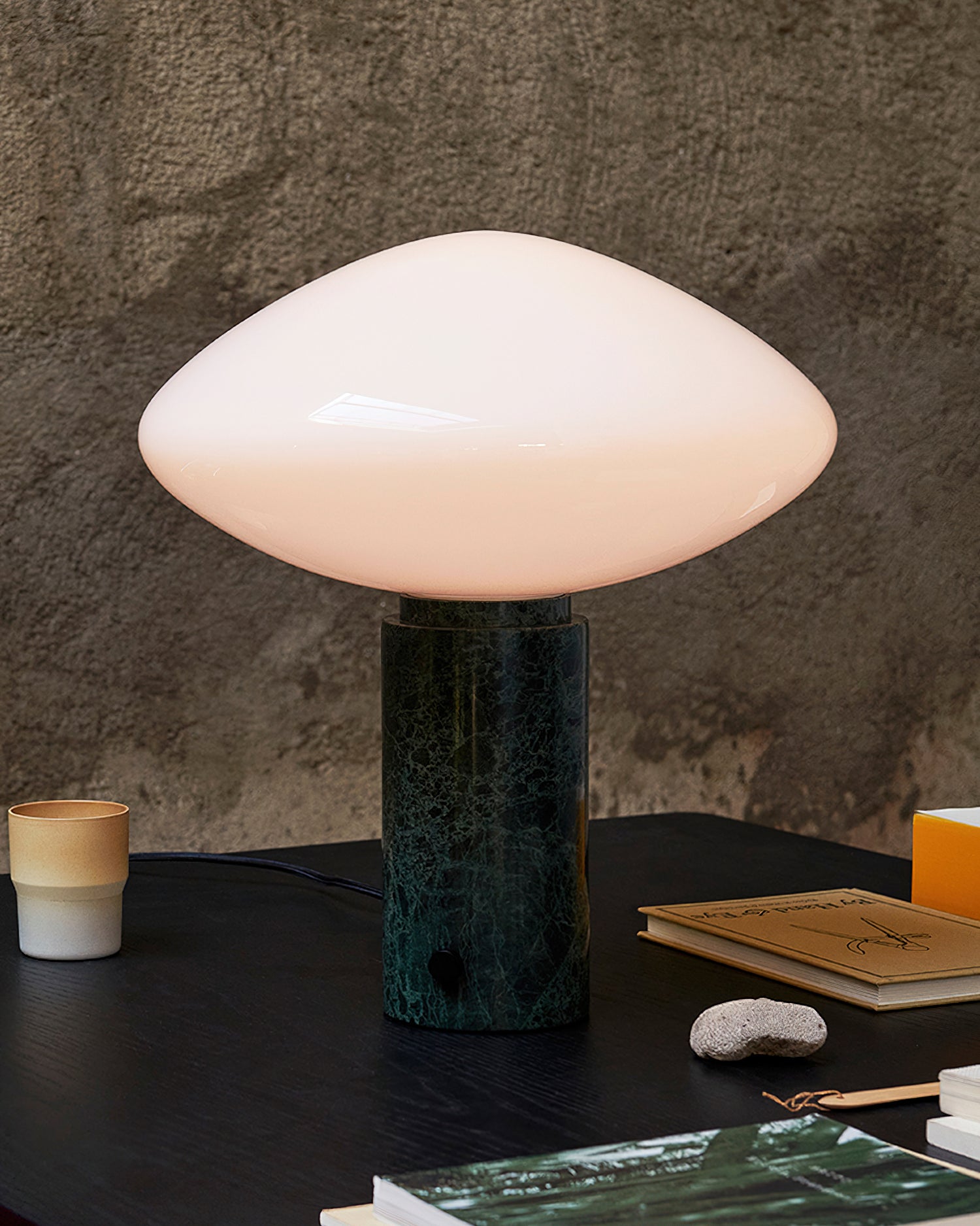 Elegant Mist Table Lamp - Modern LED Night Light for Bedroom, Living Room, and Office - Perfect for Relaxation, Reading, and Decor