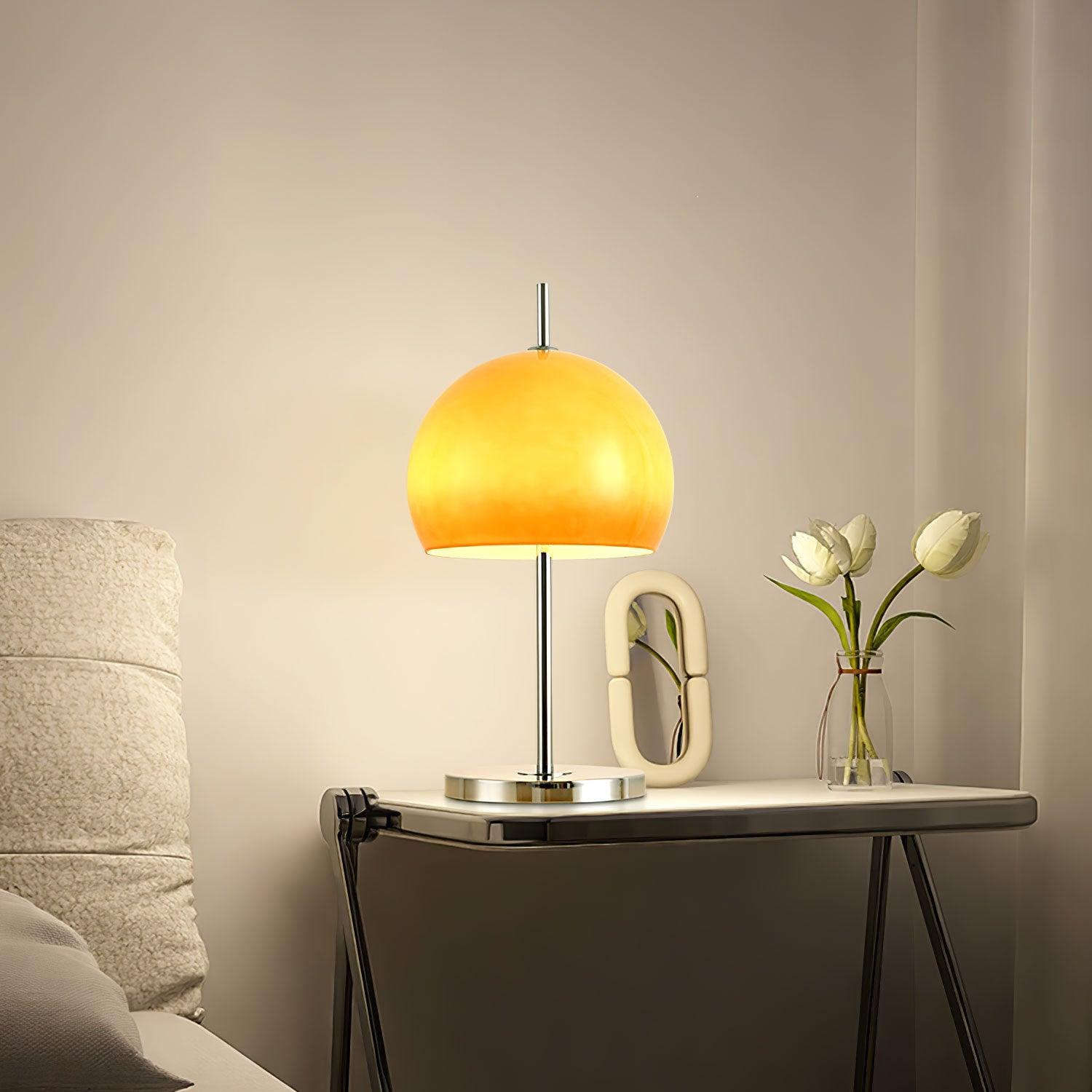 Modern Mushroom Bauhaus Table Lamp - Minimalist Design for Bedroom, Living Room & Office - Warm White LED Light for Cozy Ambience