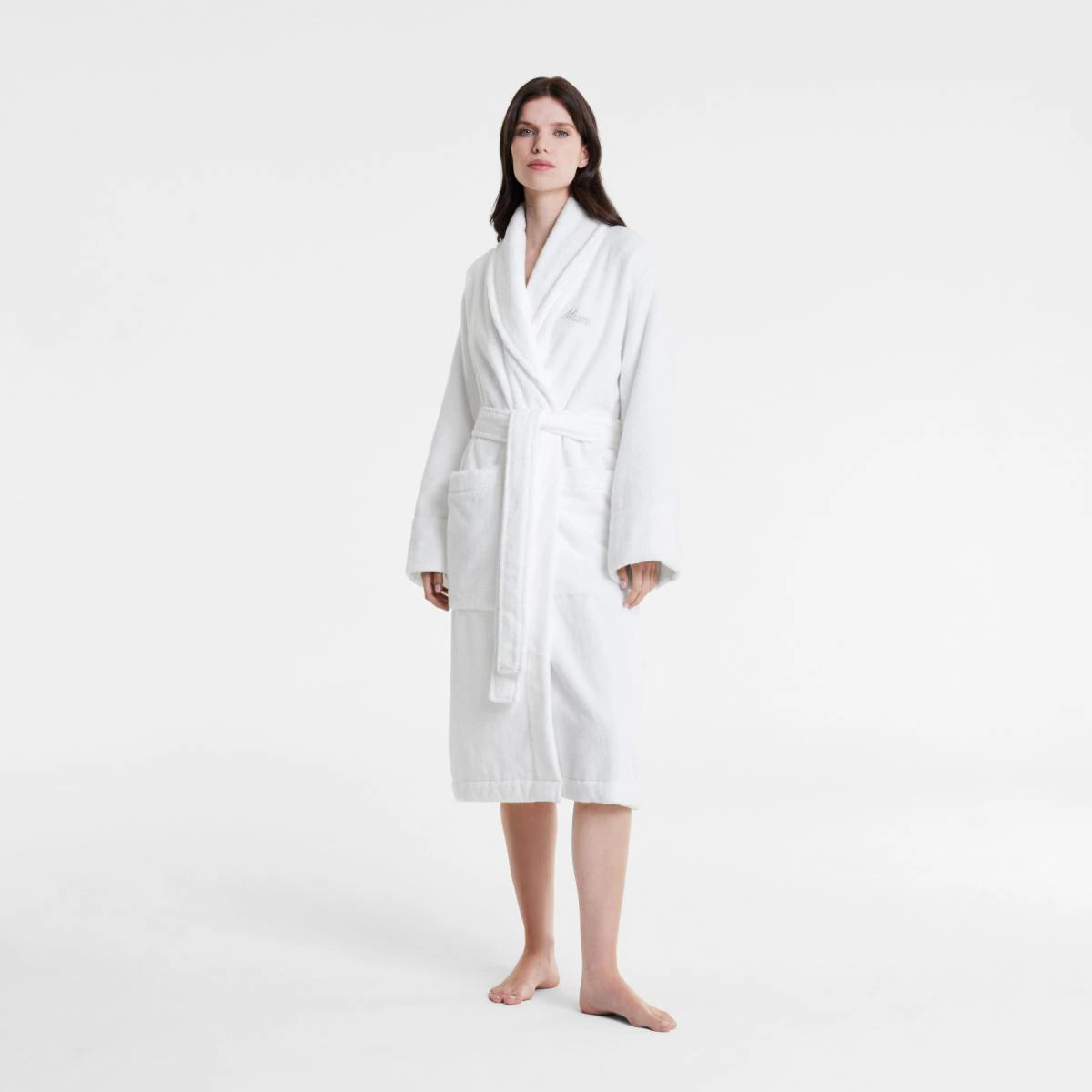 Sheridan AVEN Australian Cotton MUM Bath Robe - Soft White Long Women's Bathrobe for Spa, Lounge & Post-Shower Comfort