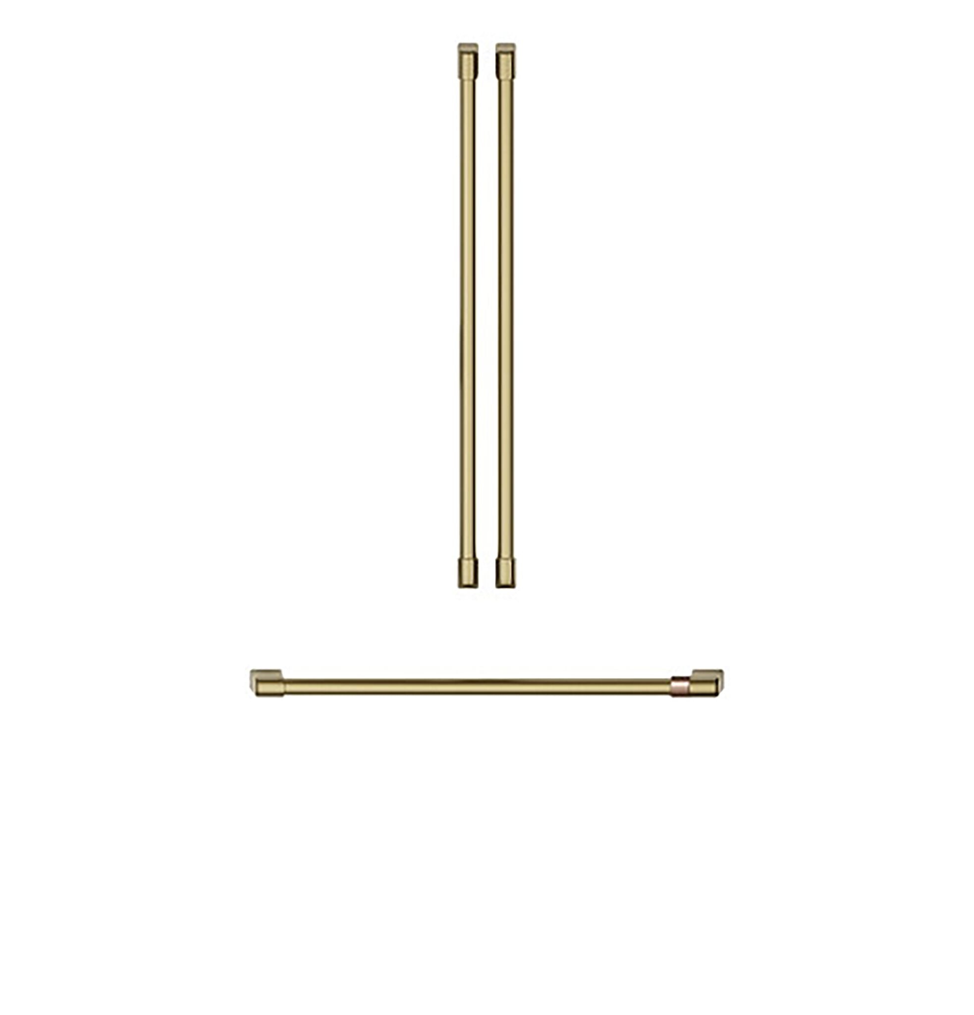 Brushed Brass Custom Refrigeration Handle Kit for Café Appliances - CXLB3H3PMCG - Perfect for Kitchen Upgrades & Modern Refrigerator Replacement
