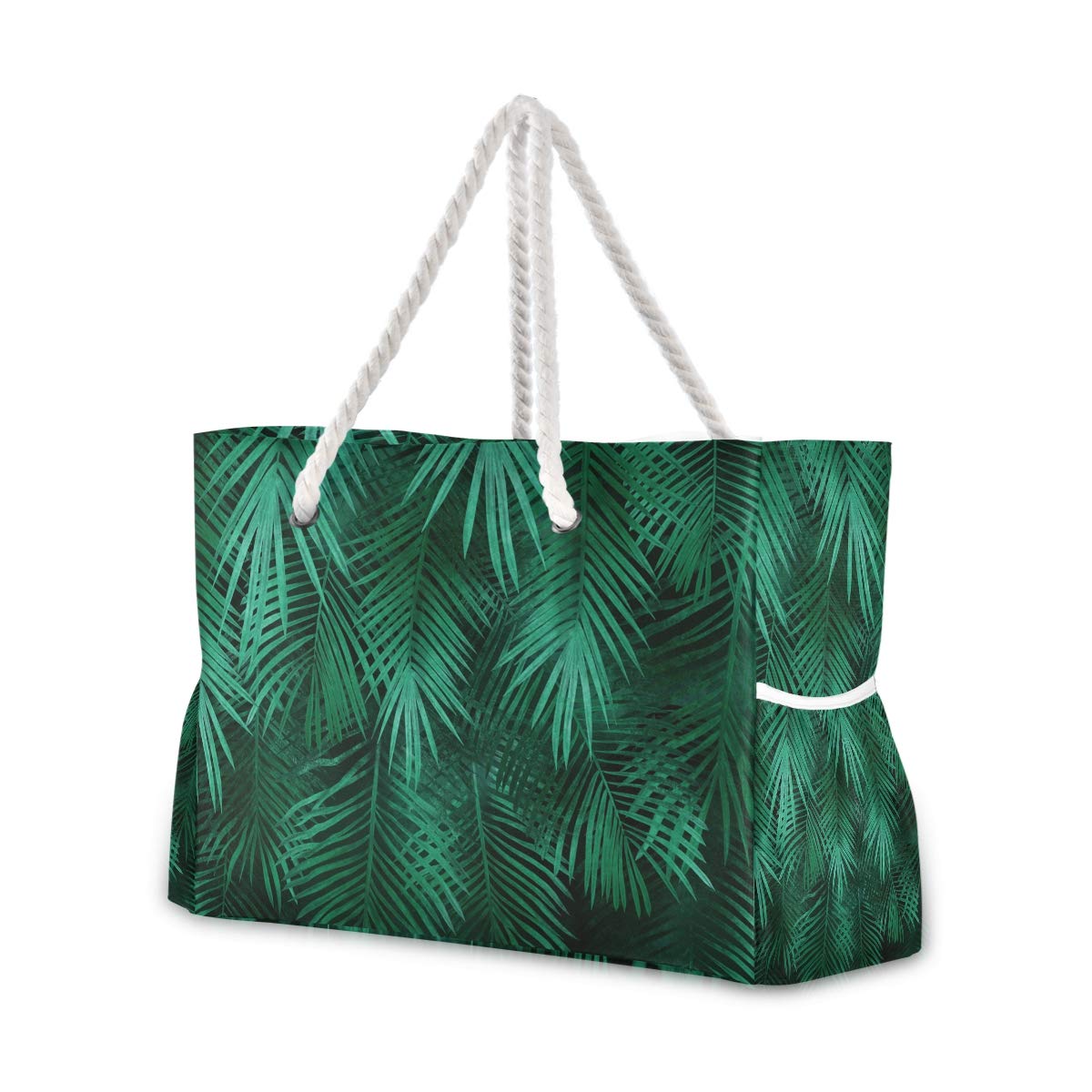 ALAZA Eco-Friendly Large Palm Leaf Beach Tote Bag for Women - Vintage Tropical Design, Reusable Grocery Shoulder Bag with Zipper Pocket | Perfect for Beach Trips, Shopping & Summer Outings
