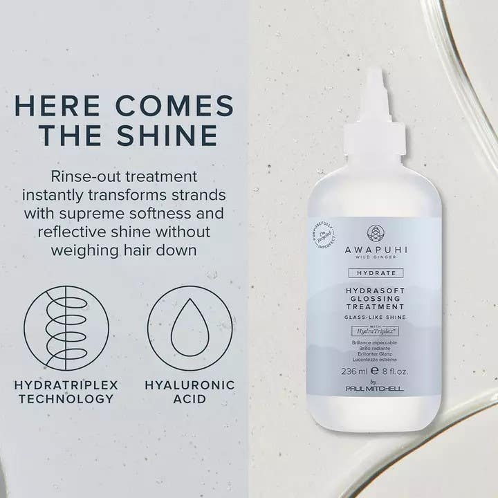 HydraSoft Glossing Treatment for Hair - Deep Conditioning & Shine Enhancing Hair Mask - Perfect for Dry, Damaged Hair at Home or Salon Use