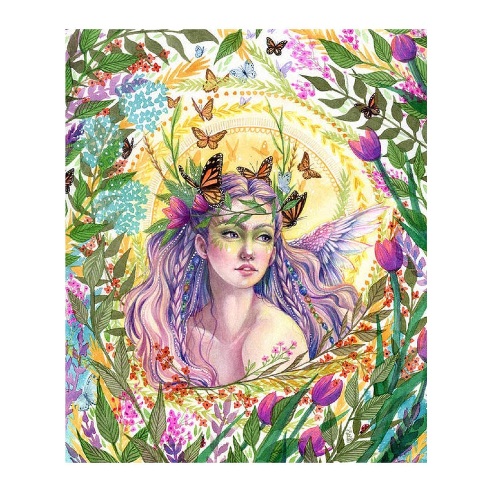 5D Diamond Painting Pens for Adults - DIY Rhinestone Embroidery Art Kit with Full Diamond Color Flower Beauty Pattern - Perfect for Cross Stitch Sealing & Home Decor Crafts