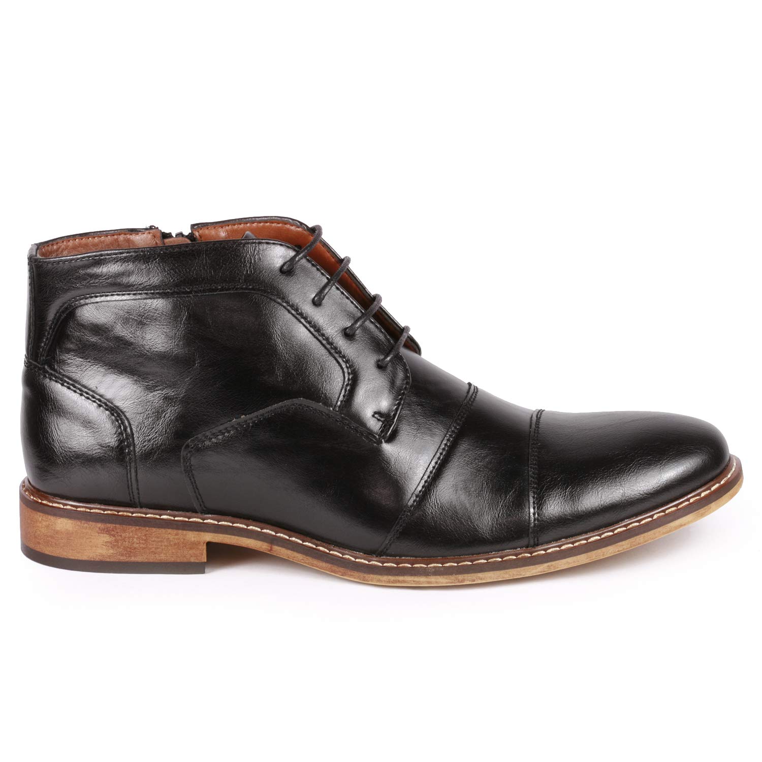 Metrocharm MC147 Men's Cap Toe Oxford Ankle Boot - Formal Dress Shoes & Casual Boots for Business, Office, and Everyday Wear