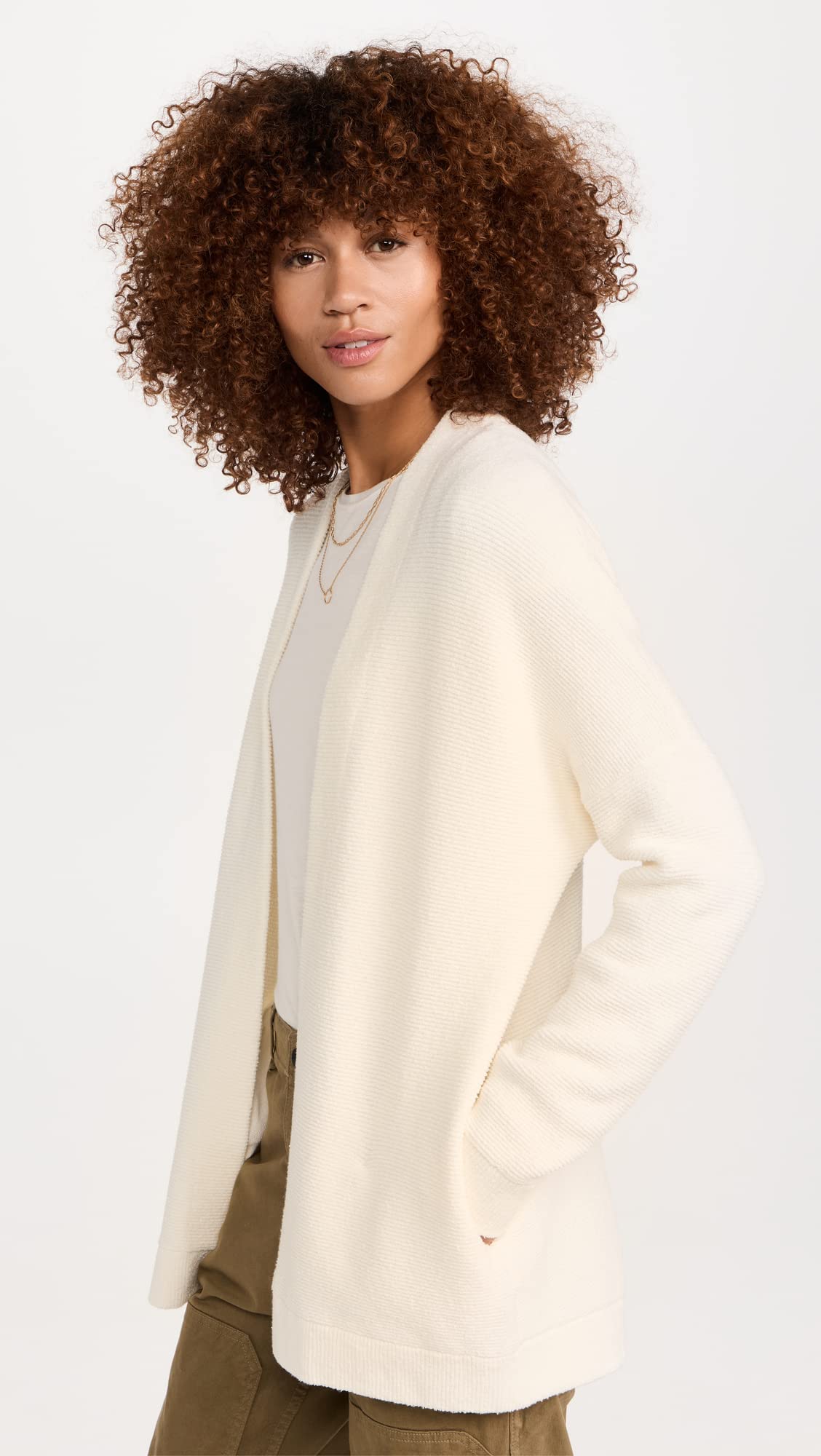 Free People Women's Ottoman Cardigan - Cozy Long Sleeve Open Front Knit Sweater for Fall & Winter | Perfect for Layering, Office Wear & Casual Outfits