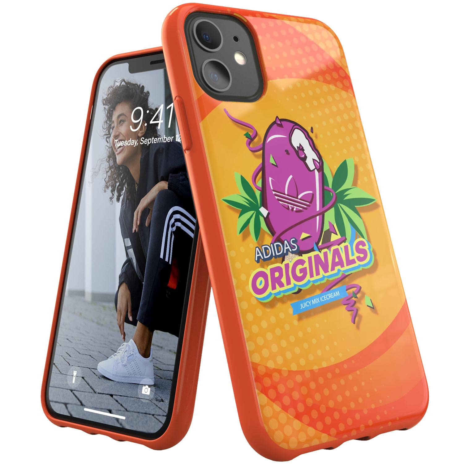 Adidas Originals iPhone 11 Case - Shockproof Protective Cover with Premium Bodega Design in Orange | Perfect for Daily Use, Gym & Outdoor Activities