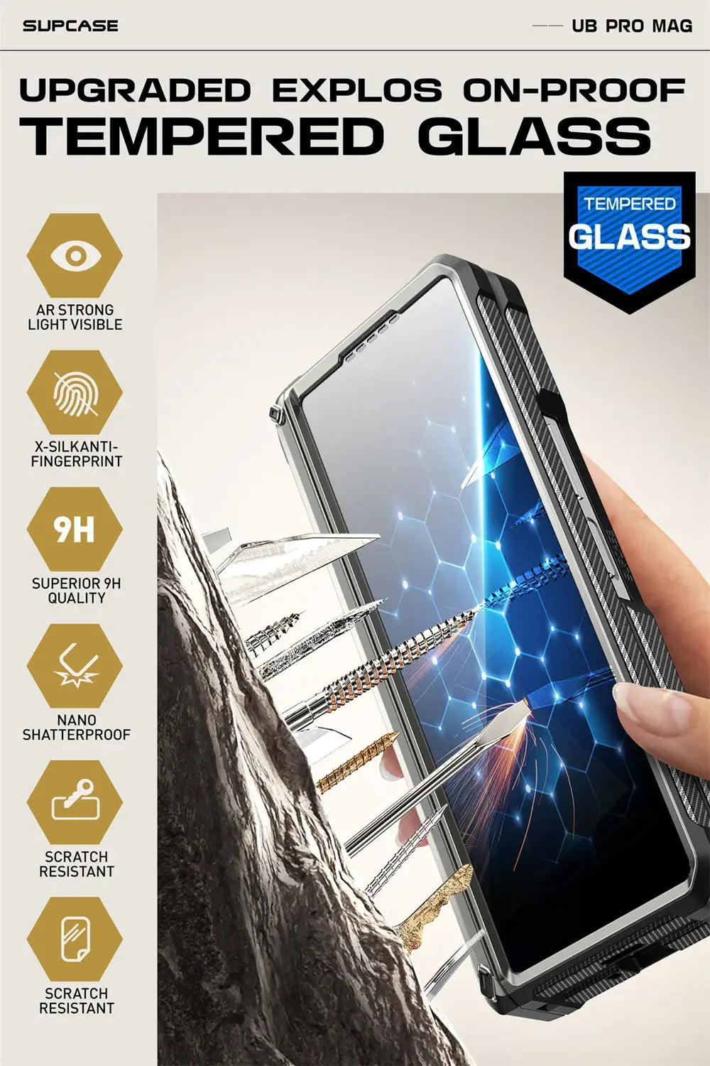 SUPCASE UB Pro Magnetic Rugged Shockproof Case for Samsung Galaxy Z Fold 6 - Heavy Duty Protection for Work, Outdoor & Travel