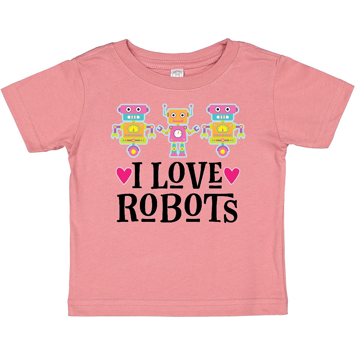 Inktastic I Love Robots Cute Robotics Baby T-Shirt - Soft Cotton Tee for Toddlers & Infants - Perfect for Playdates, Birthday Parties & Robot-Themed Events