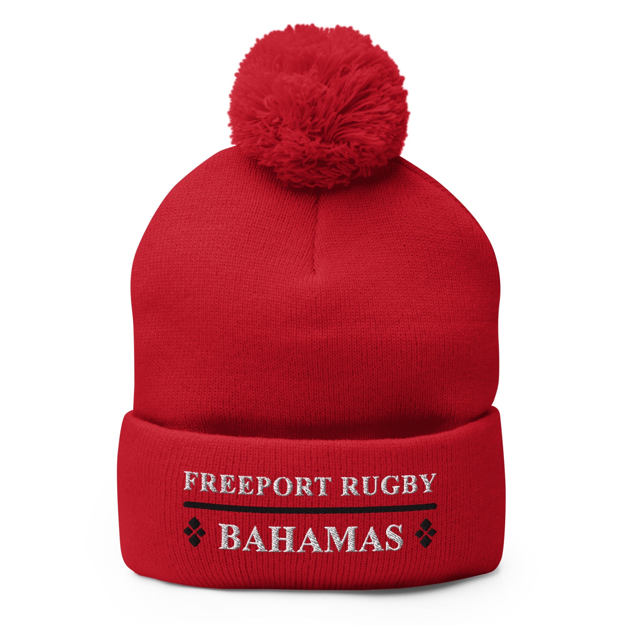 Freeport RFC Pom Beanie - Winter Knit Hat with Faux Fur Pom for Men & Women - Cozy Cold Weather Accessory for Outdoor Activities, Skiing, Snowboarding & Casual Wear
