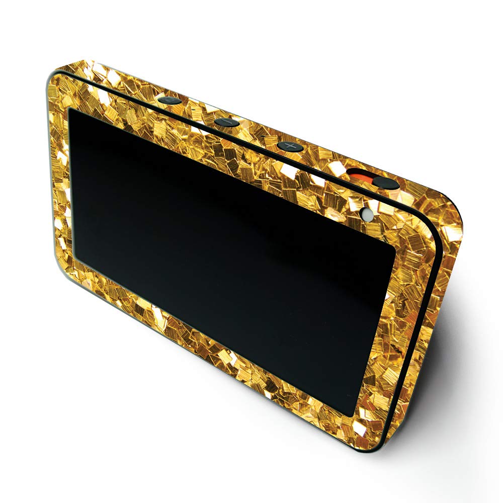 MightySkins Protective Vinyl Wrap Skin for Amazon Echo Show 5 (1st & 2nd Generation) - Gold Chips Design | Easy to Apply & Remove | Made in USA | Perfect for Home & Office Decoration & Device Protection