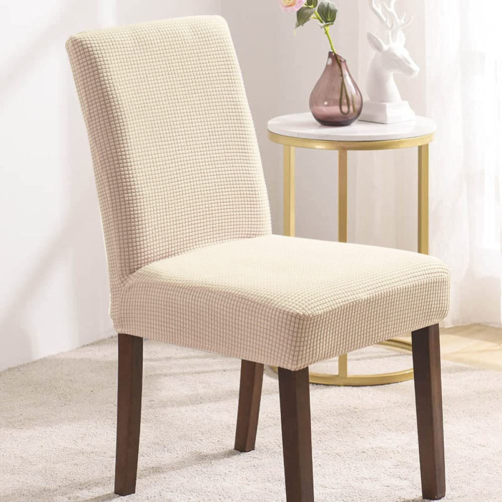 1/2/4/6pcs Stretchable Jacquard Dining Chair Covers - Elastic Spandex Slipcovers for Kitchen, Banquet & Office Chairs - Protector Case (Set of 6, Color 6) - Perfect for Home Decor, Restaurant Seating & Event Furniture Protection