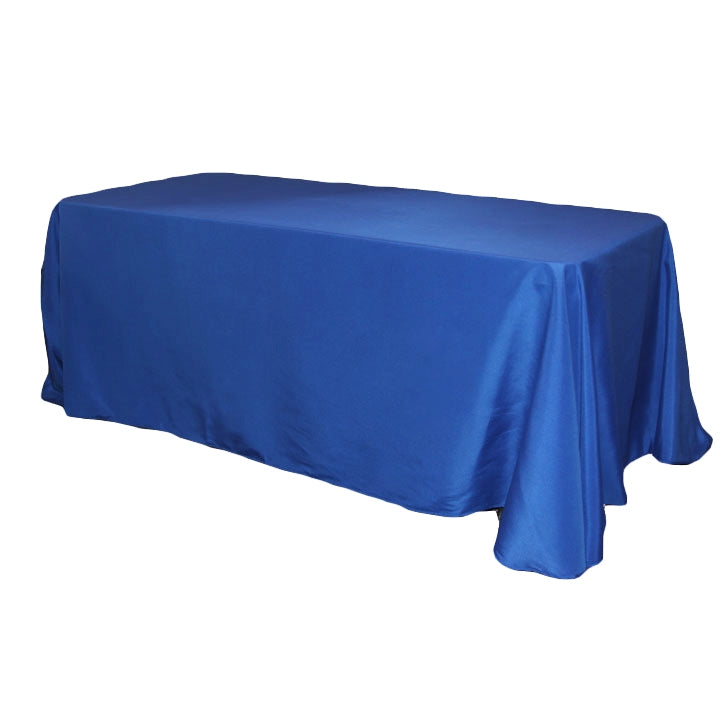 Premium 90x132 Inch Rectangular Polyester Tablecloth - Royal Blue for Formal Dining, Weddings & Events