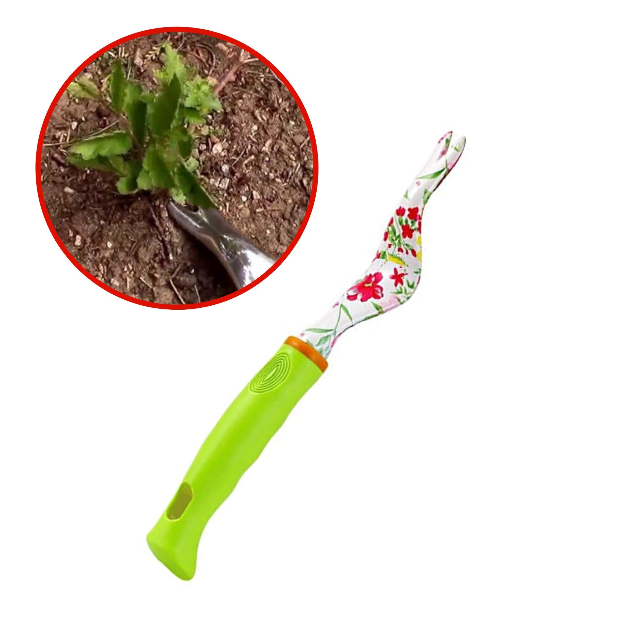 Premium RED Oak Garden Weeder Tool - Heavy Duty Weed Puller for Gardening, Hand Weeder for Dandelions & Tough Roots | Ideal for Lawn Care, Flower Beds, and Vegetable Gardens