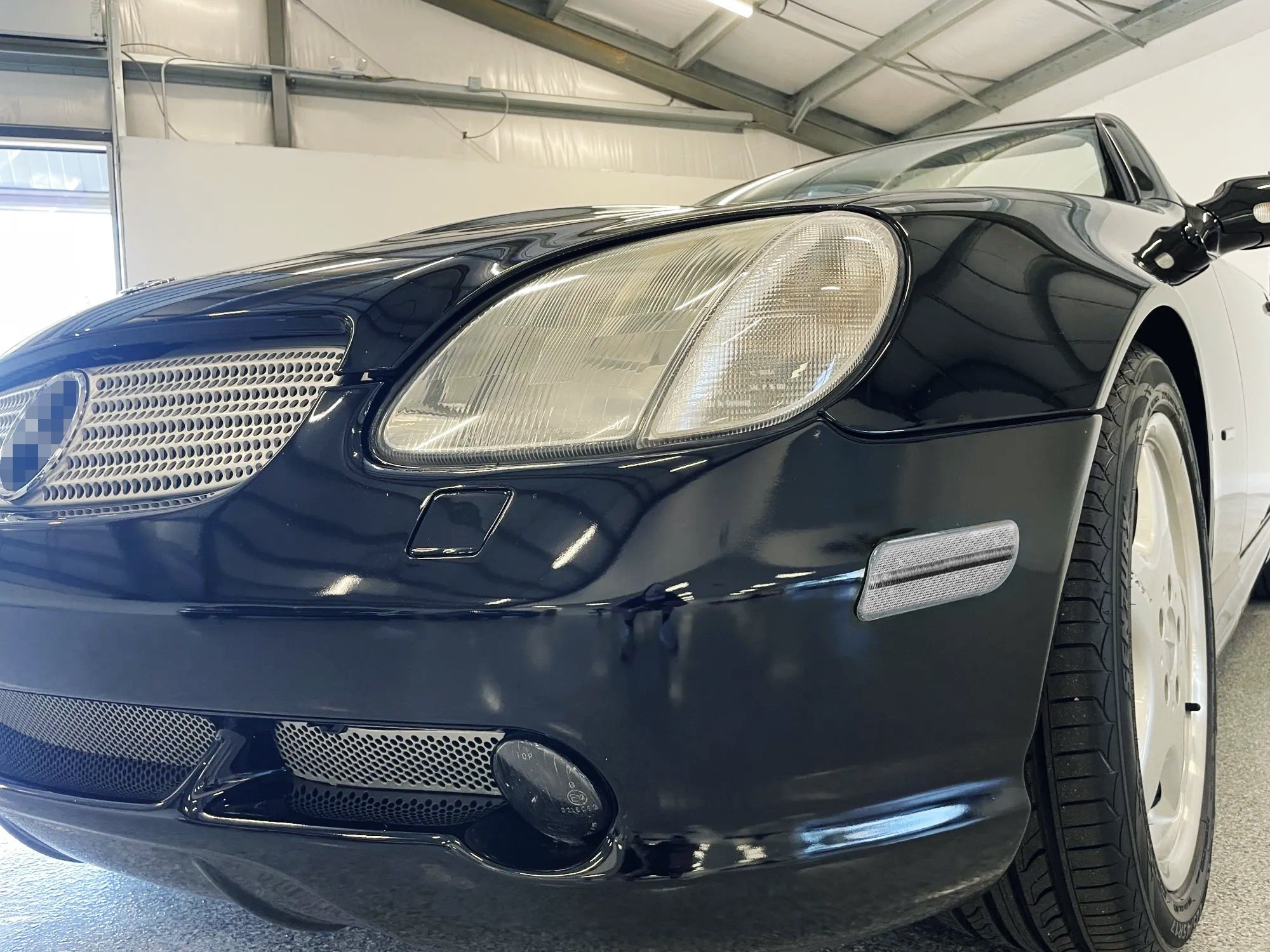 Amber LED Front Side Marker Lights for Mercedes-Benz R170 SLK & W208 CLK Class - Clear Lens, Durable Replacement - Perfect for Night Driving and Car Customization