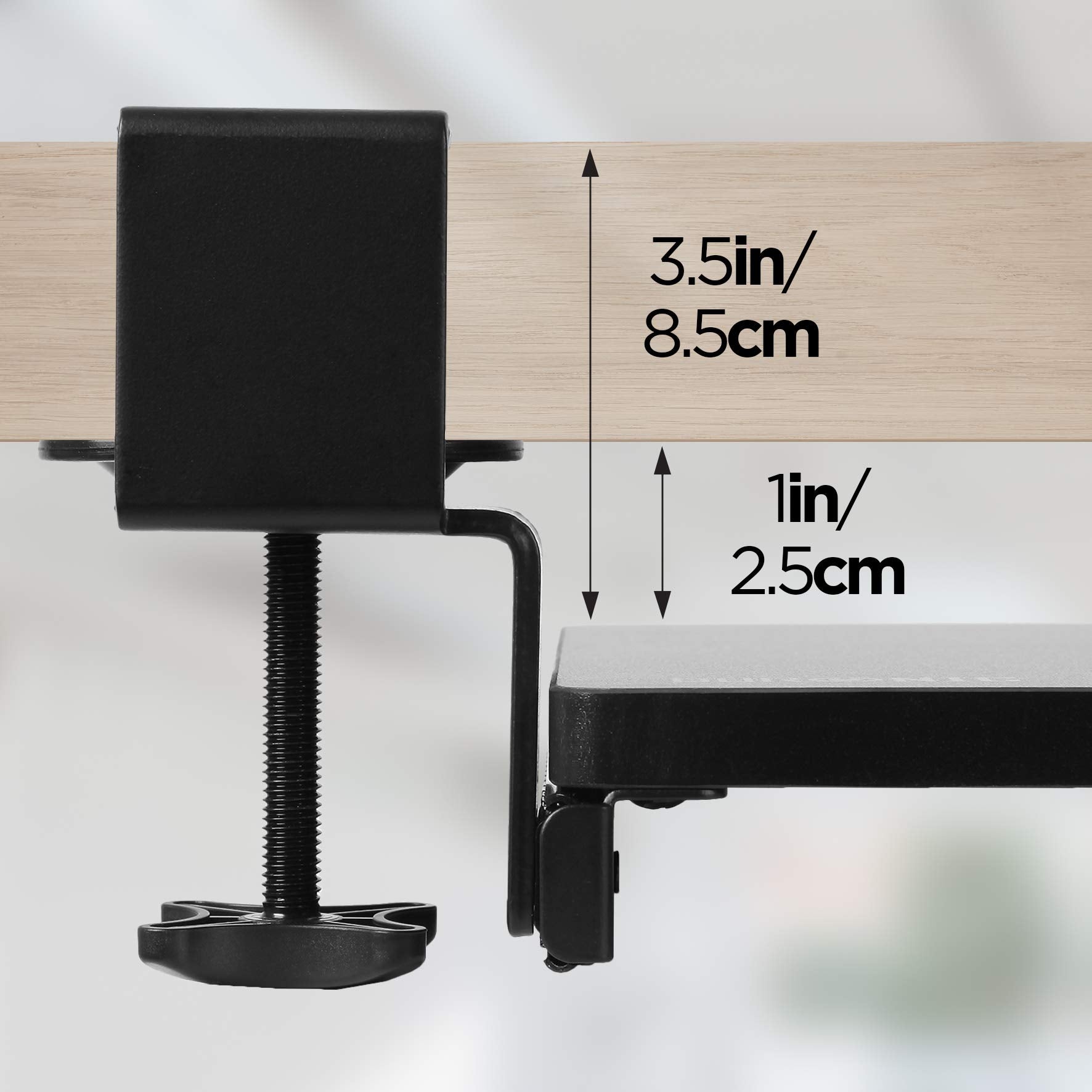 Duronic DKTPX2 Ergonomic Keyboard Drawer - Under Desk Pull-Out Tray for Keyboard & Mouse | Space-Saving Desk Extender | Improves Posture for Office & Gaming Setup