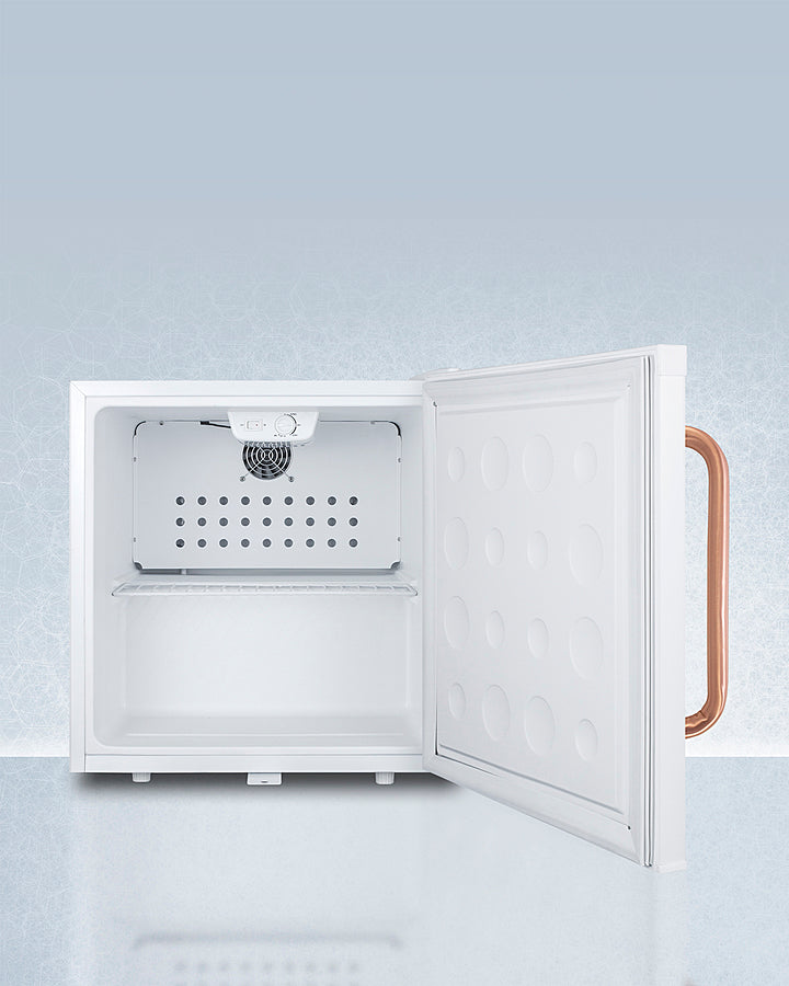 Accucold Compact All Refrigerator with Antimicrobial Pure Copper Handle - 1.7 Cu Ft Mini Fridge for Dorm, Office, Bedroom & Small Spaces - Energy Efficient & Quiet Cooling Appliance