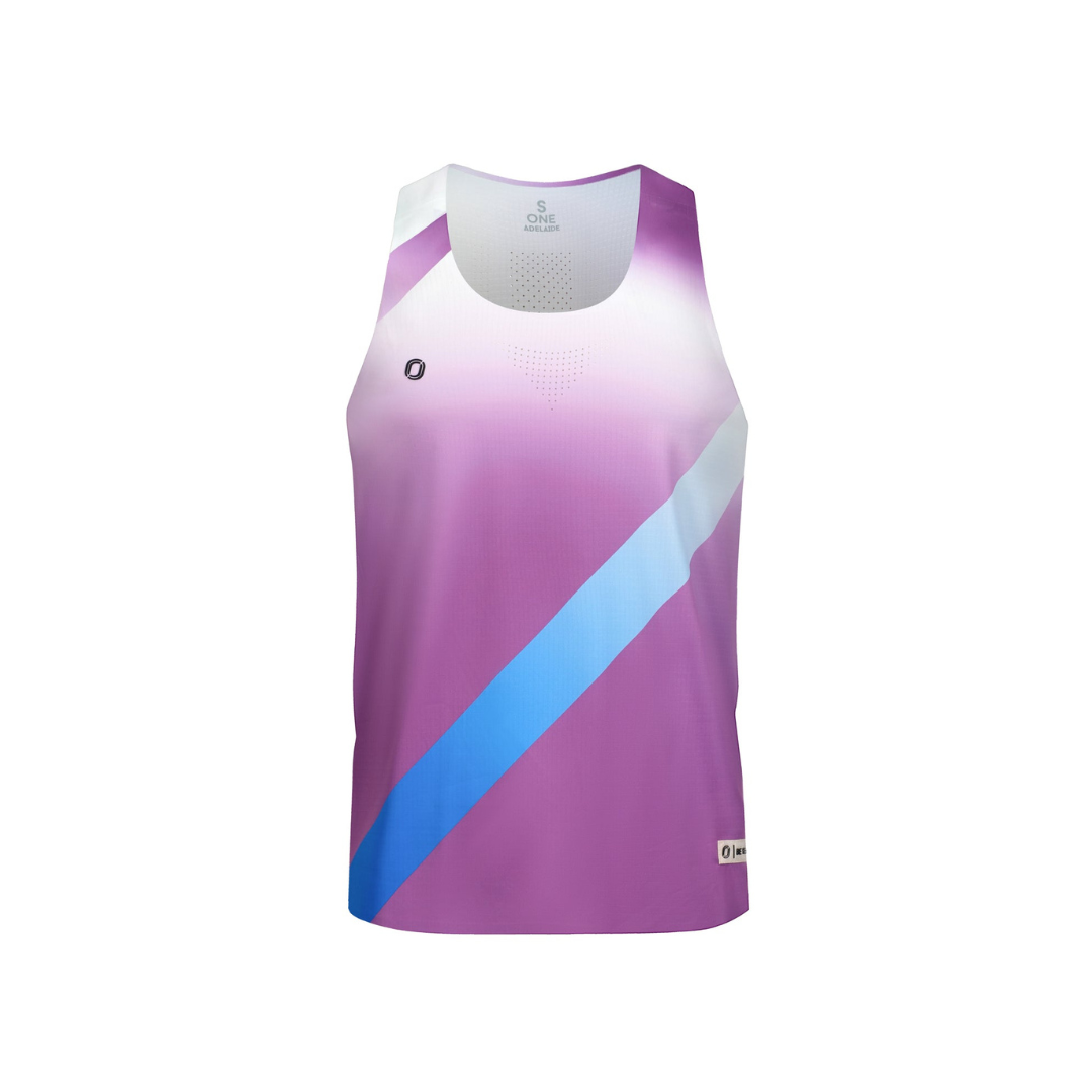 Men's Victory Speed Tech Running Singlet - Lightweight & Breathable Performance Top for Marathon & Training - Ignition Color