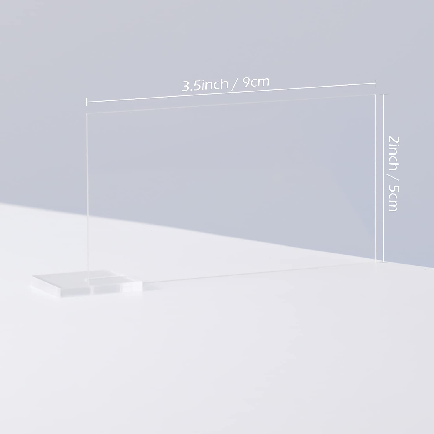 50 Clear Acrylic Place Cards with Holders - DIY Blank Rectangle Name Cards for Weddings, Parties & Events - Perfect for Table Settings, Escort Cards & Guest Seating Arrangements
