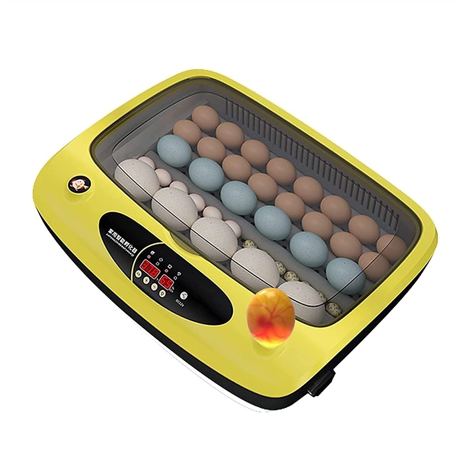 Zinhsq 24 Egg Fully Automatic Digital Poultry Incubator - Temperature Control & Auto Turning Hatcher Machine for Chicken, Duck, Goose, Quail Eggs - Perfect for Home Farming, Classroom Projects & Kids Educational Gifts