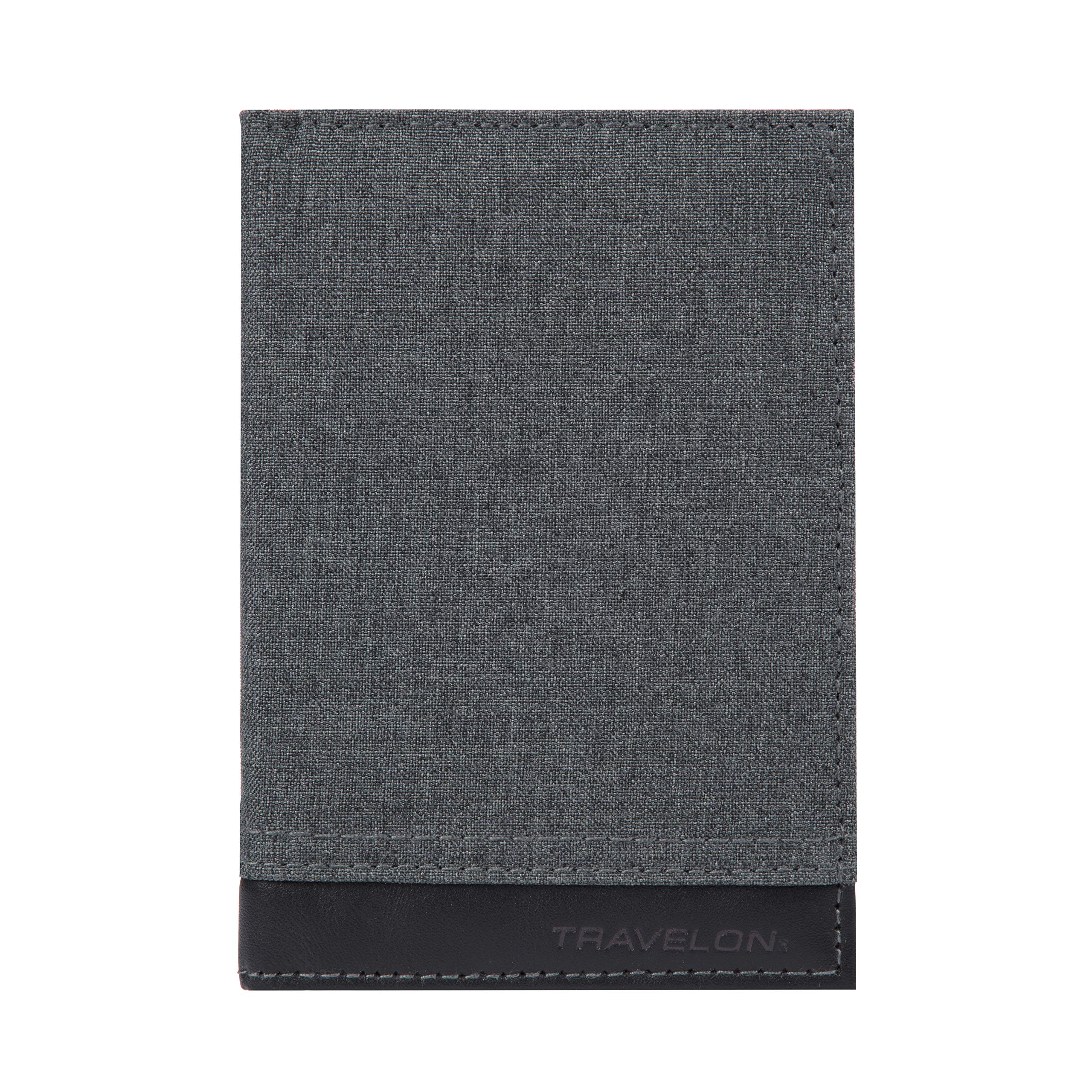 Travelon RFID Blocking Passport Holder - Secure Travel Wallet for Women & Men, Anti-Theft Document Organizer with Zipper Closure (Gray) | Perfect for International Trips, Business Travel & Vacation Essentials