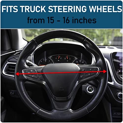 Tuff Heavy-Duty Truck Steering Wheel Cover - Non-Slip Grip, Universal Fit for Pickup Trucks & SUVs | Durable Black Interior Accessory for Comfort & Style | Perfect for Off-Roading, Work Trucks & Daily Commutes