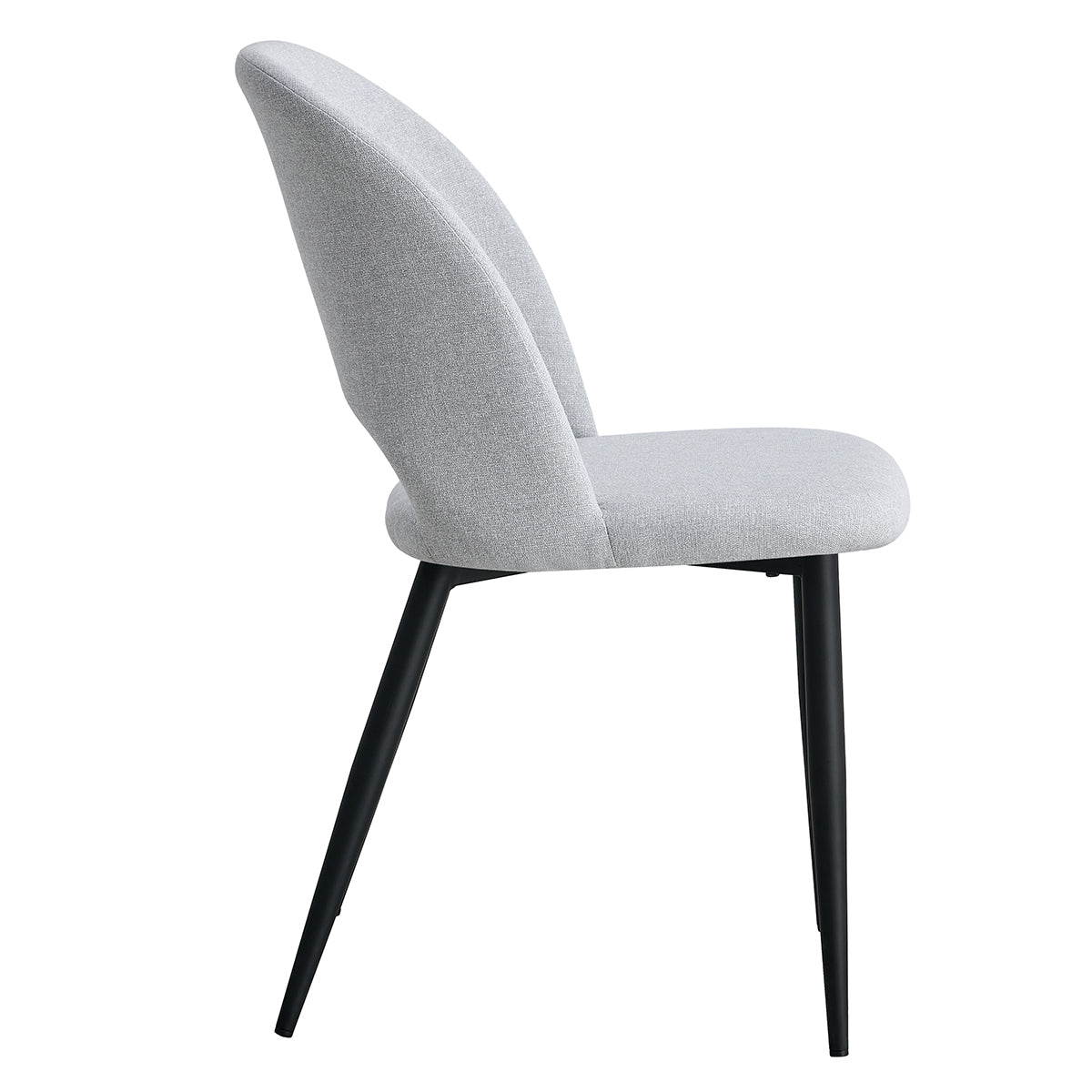 Asta Fabric Dining Chairs Set of 2 - Modern Upholstered Kitchen Chairs with Wooden Legs for Dining Room, Kitchen, Breakfast Nook & Home Decor