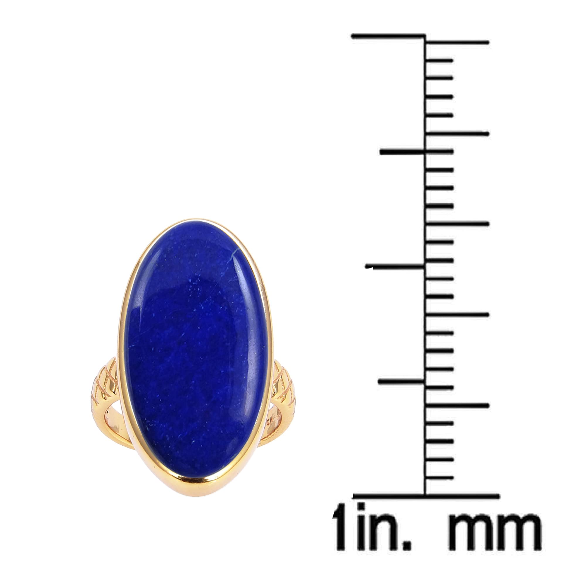 Vintage Lapis Lazuli Gold Over Sterling Silver Ring for Women - Elegant Bohemian Jewelry for Parties, Weddings & Gifts
