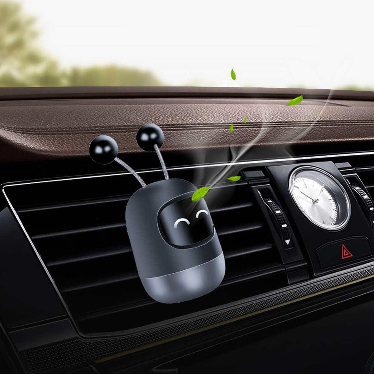 Garneck Robot-Shaped Car Air Freshener Vent Clip Set - Black Aroma Diffuser for Vehicles, Home & Office | Car Accessories, Living Room Decor & Workspace Air Freshener