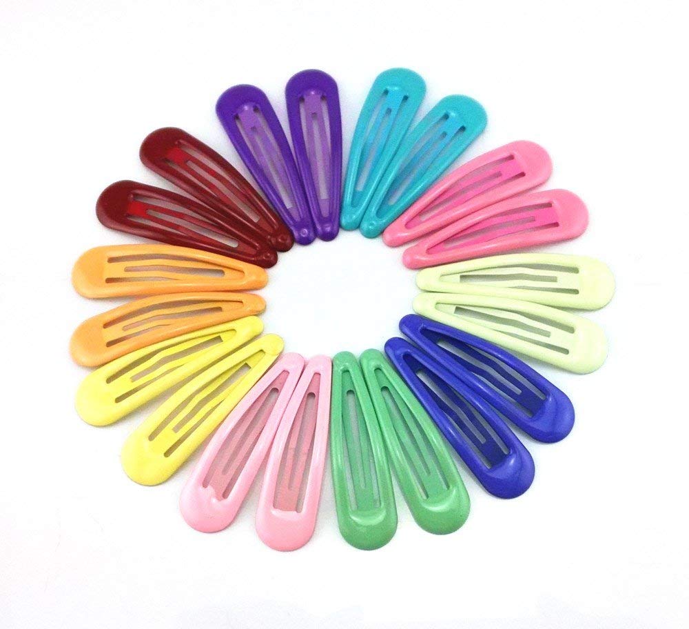 Yueton 10-Pack Colorful Hair Clips for Women - Stylish Snap Prongs for Daily Use