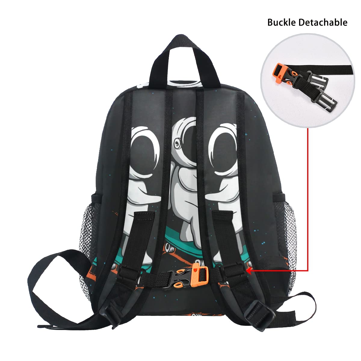 Personalized Kids Backpack with Name - Custom Toddler Daycare Bag for Boys & Girls, Cute Skateboard Astronaut Design, Durable Book Bag for Kindergarten, Travel & Toys Storage - Perfect for School, Daycare & Outdoor Adventures