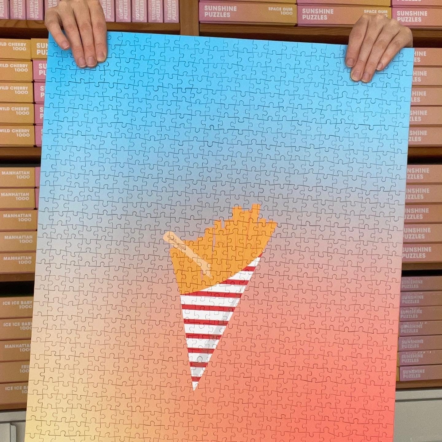 1000 Piece Jigsaw Puzzle - Fries Themed Challenging Puzzle for Adults & Teens - Perfect for Family Game Night & Stress Relief Activities