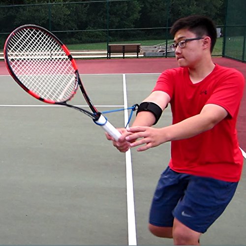 PermaWrist Tennis Swing Trainer - Improve Forehand, Backhand, Volley & Serve Technique - Wrist Support for Tennis Players - Perfect for Practice & Match Play