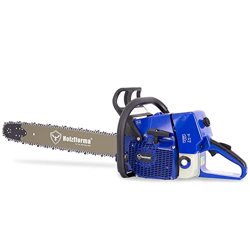 Holzfforma G466 76.5cc Blue Thunder Gas Chainsaw with 25-Inch Guide Bar & Chain - Professional Heavy Duty Tree Cutting for Logging, Firewood, and Landscaping