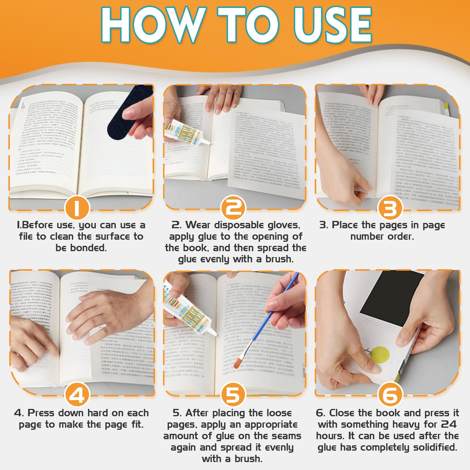 Flexible Clear Book Binding Glue - Strong Adhesive for Book Repair, Scrapbooking & Paper Crafts - 110ml | Perfect for DIY Bookbinding, Collages & Craft Projects