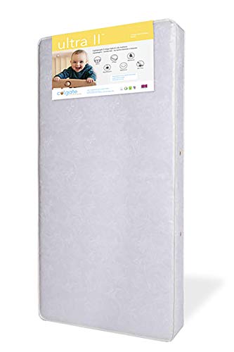 Colgate Ultra II Crib Mattress - 150 Coil Innerspring Baby Mattress | Non-Toxic, Hypoallergenic & Durable | Made by Crib Mattress Specialists | Perfect for Nursery & Safe Infant Sleep