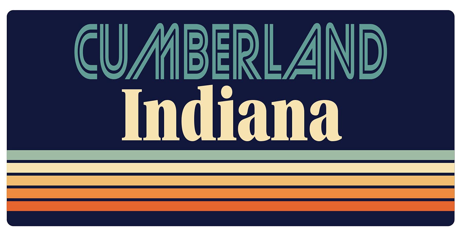 Vintage Cumberland Indiana 5 x 2.5 Inch Refrigerator Magnet - Retro Souvenir Fridge Decor for Collectors, Travel Lovers & Home Kitchen Accessories