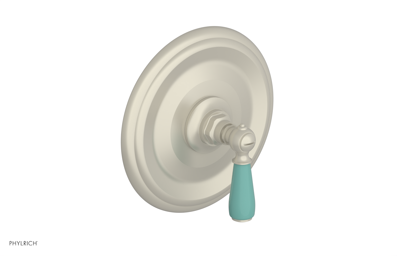 Jamestown Thermostatic Shower Trim Kit with Lever Handle & Turquoise Accents - 4 Function Shower System for Modern Bathrooms, Perfect for Spa-Like Experience