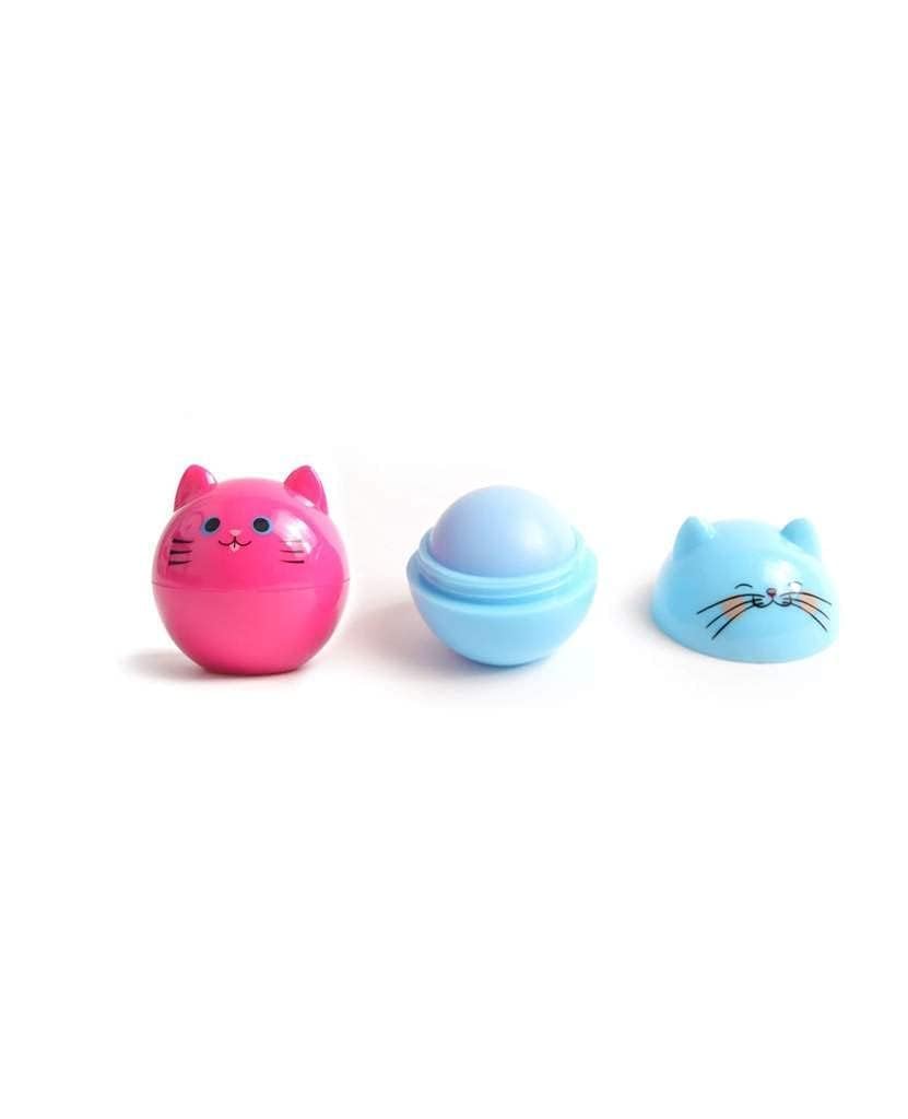 NHS Tiny Deal Cartoon-Shaped Hydrating & Moisturizing Round Ball Mini Lip Balm (2-Pack) - Multicolor for Dry Lips, Perfect for School, Travel, and Daily Lip Care