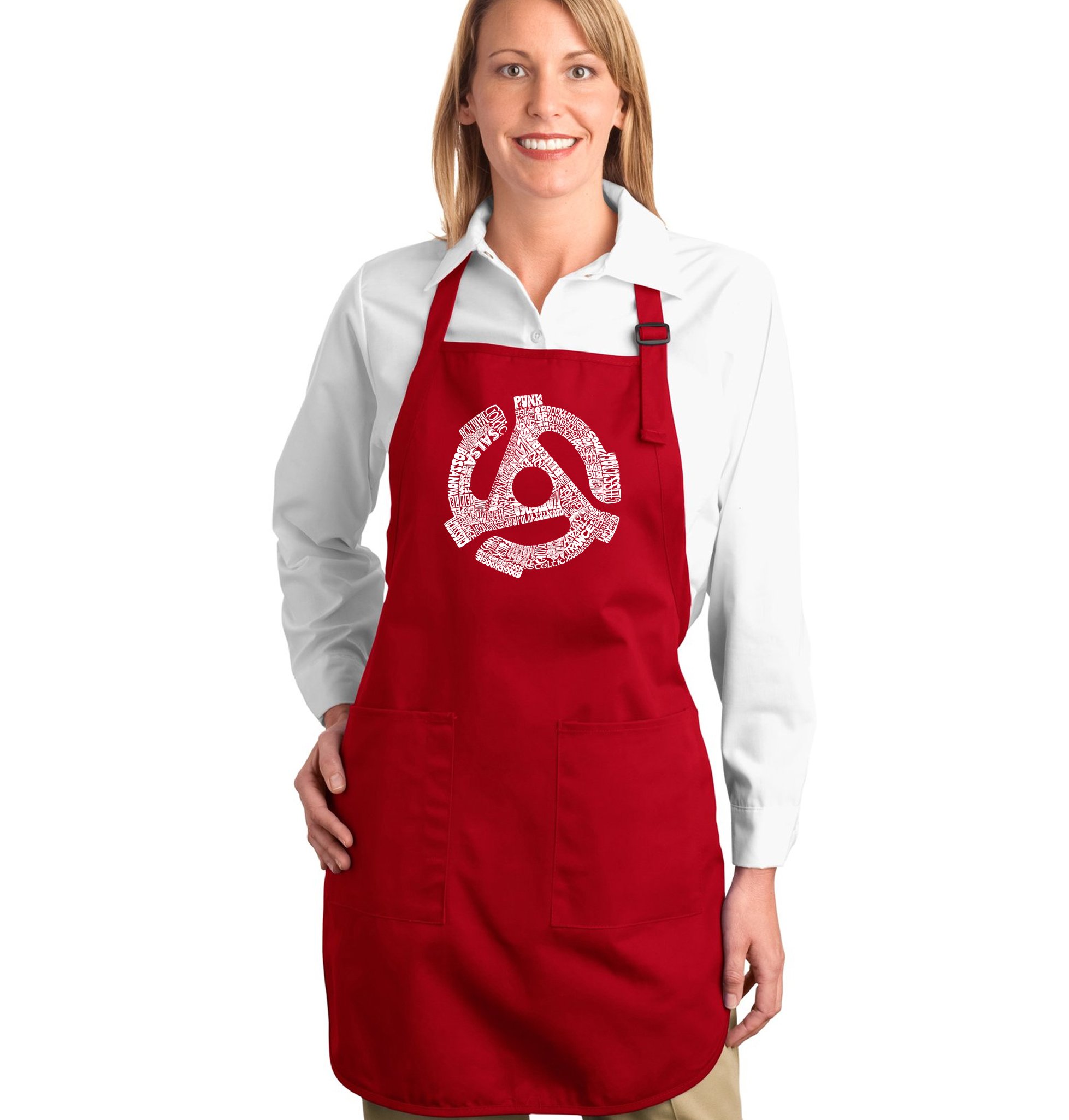 LA POP ART Word Art Apron - Funny Kitchen Apron for Cooking & Baking - Perfect Gift for Chefs & Home Cooks