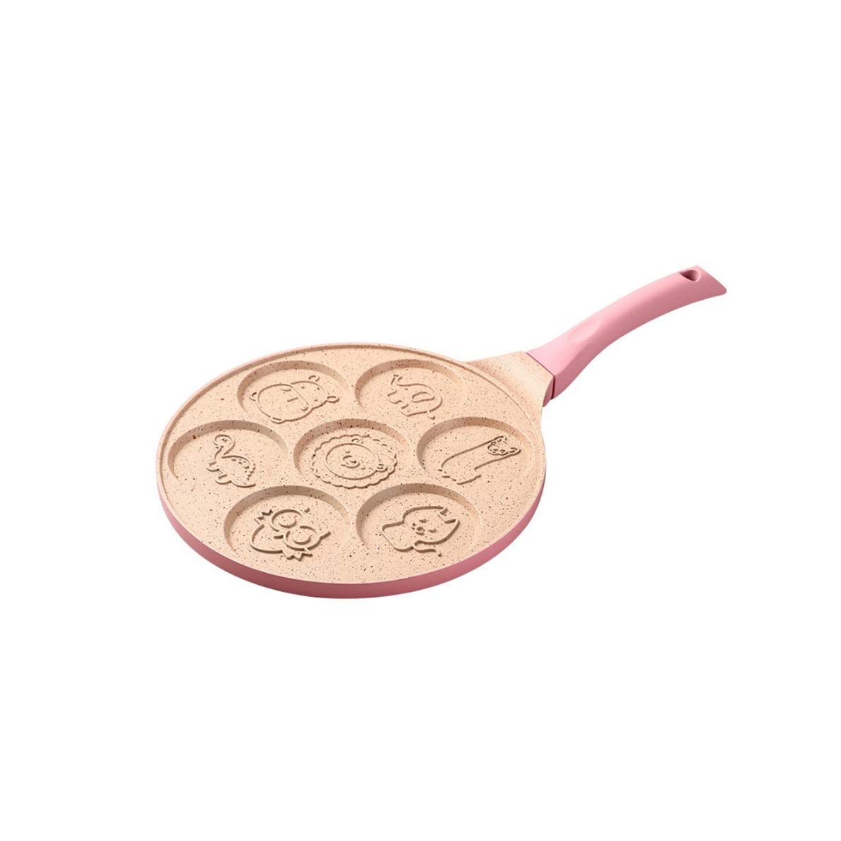 7-Hole Non-Stick Breakfast Pan - Multi-Function Pancake Maker, Egg & Dumpling Frying Pan - Perfect for Pancakes, Eggs, Dumplings - Ideal for Home Cooking & Camping Breakfasts