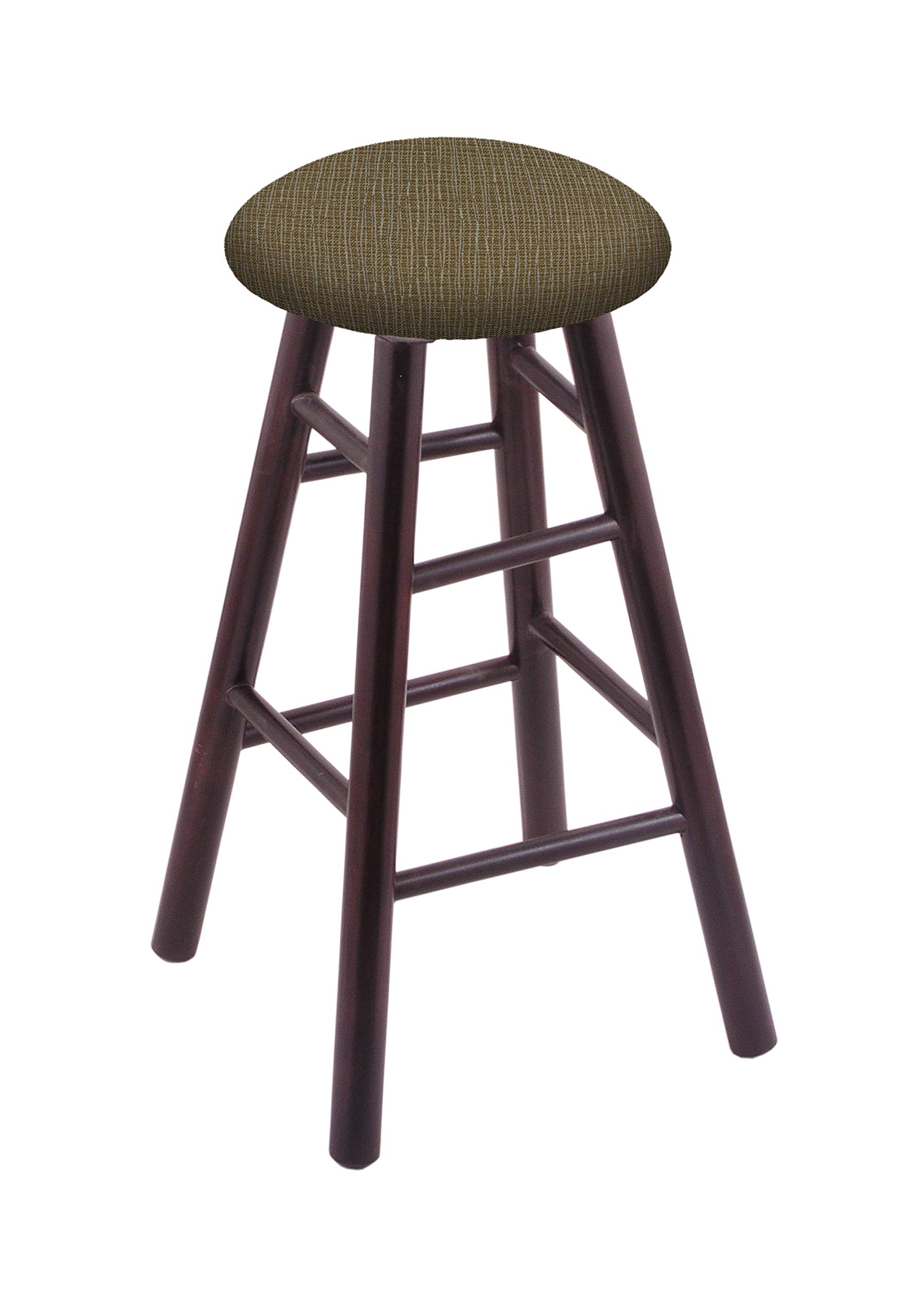 Dark Cherry Maple Bar Stool with Graph Cork Seat - Rustic Kitchen Island & Home Bar Counter Stool for Dining & Entertaining