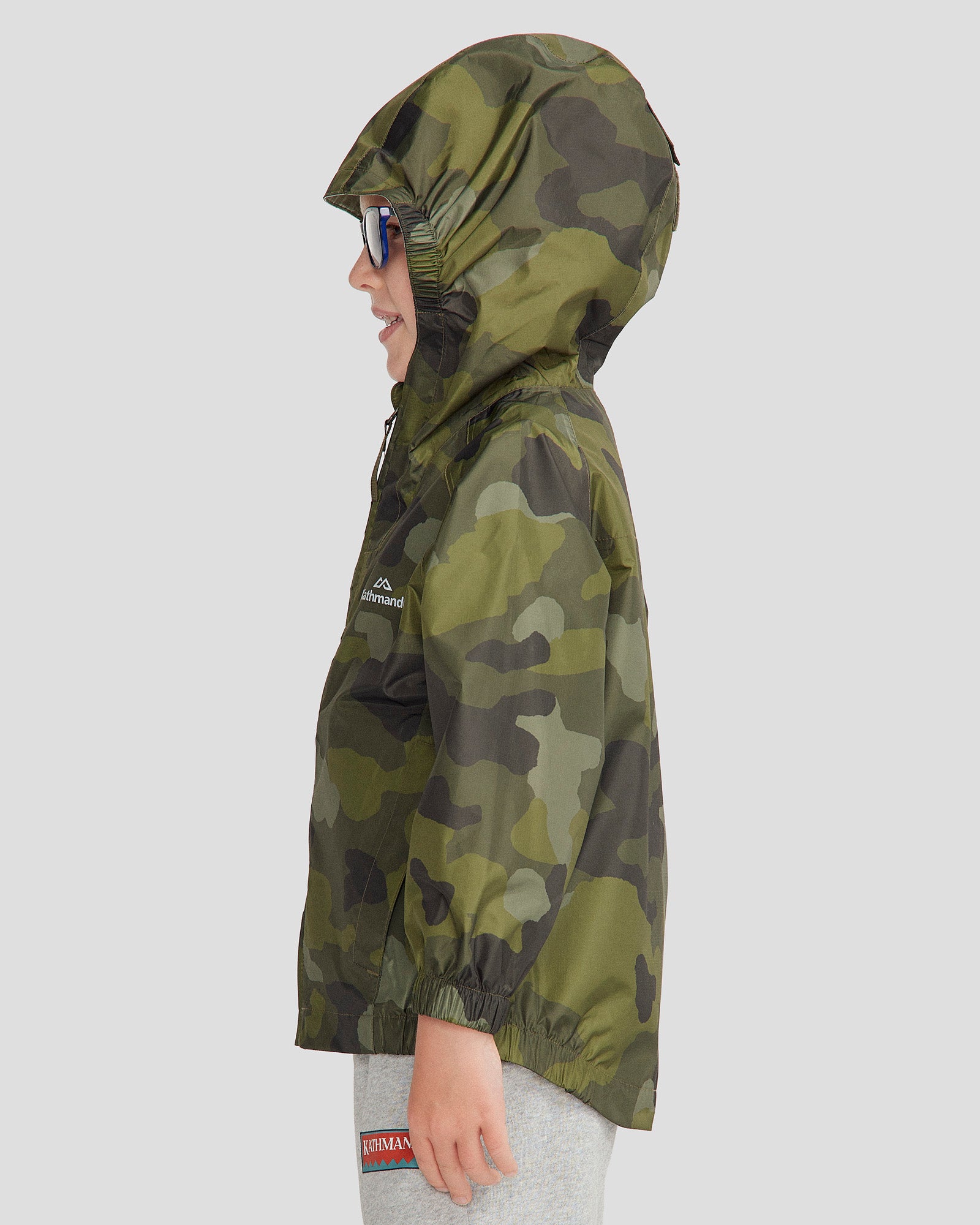 2L Kids Rain Jacket - Light Moss Tree Camo Print Waterproof Jacket for Boys & Girls | Perfect for Outdoor Play, School & Rainy Day Adventures