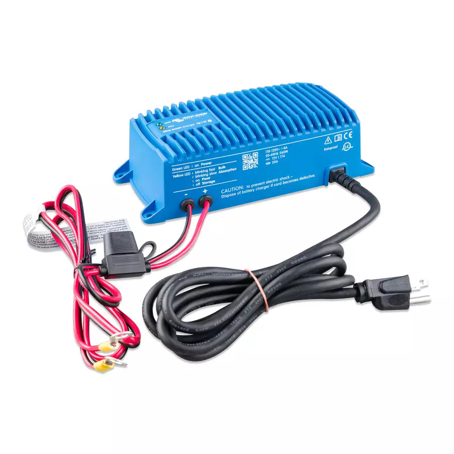Victron Blue Smart IP67 Waterproof Battery Charger - 12V/24V Marine, RV, Solar Power Charging for Boats, Cars, and Outdoor Adventures