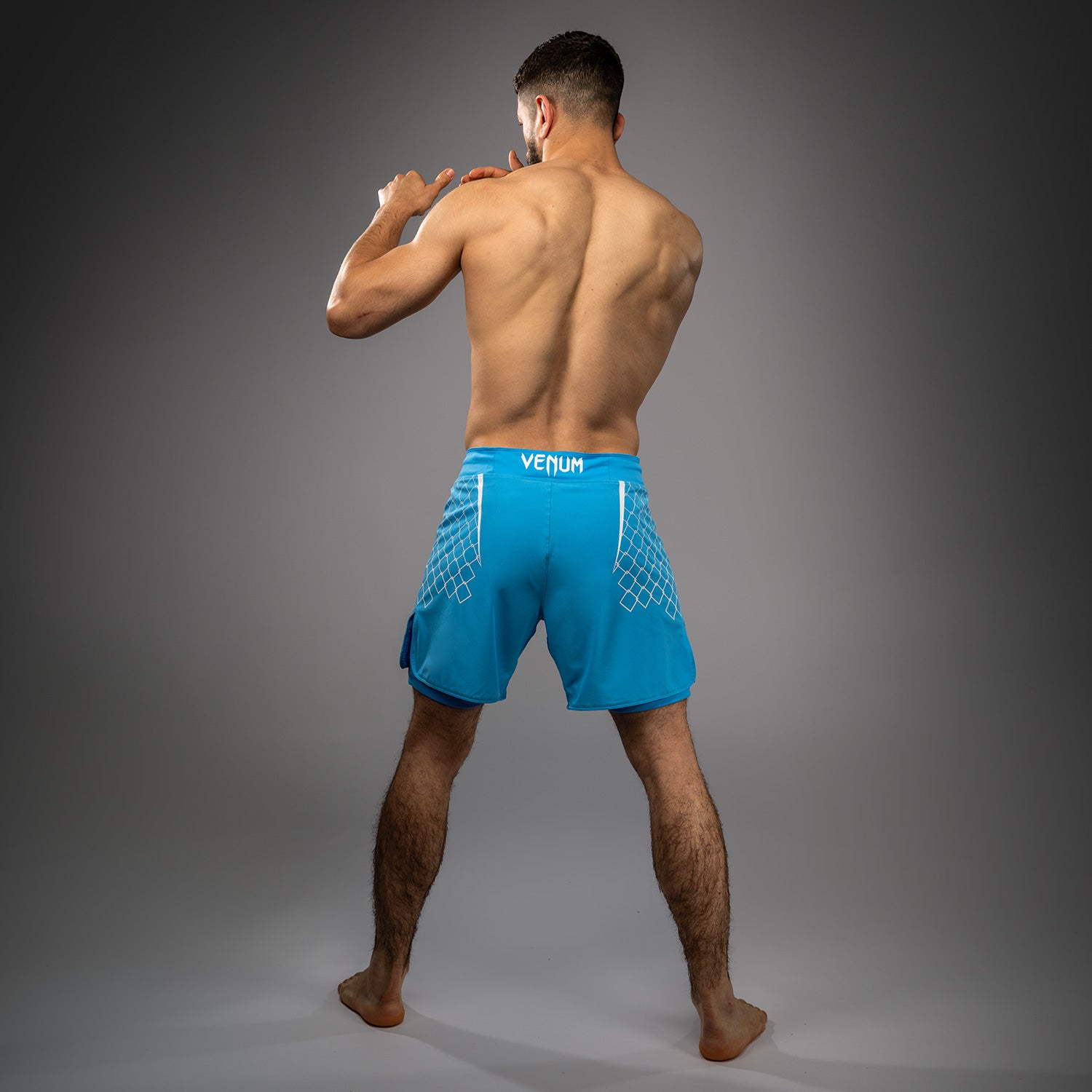 Venum x WOW FC Men's MMA Fight Shorts - Pacific Blue - Lightweight & Breathable for Training & Competition