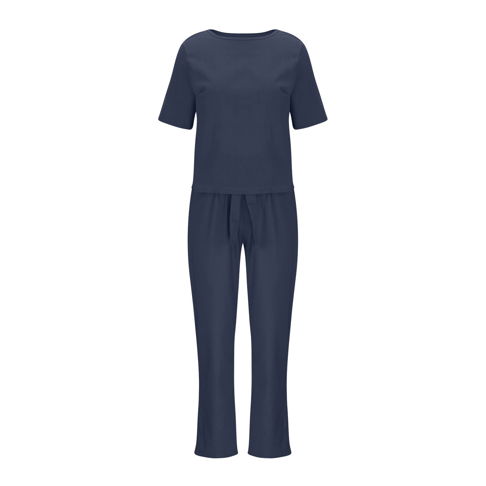 Women's 2-Piece Lounge Set - Soft Comfortable Pajama Outfit with Loose Shirt & Pants - Cozy Fall Loungewear for Home Relaxation, Sleepwear & Casual Wear