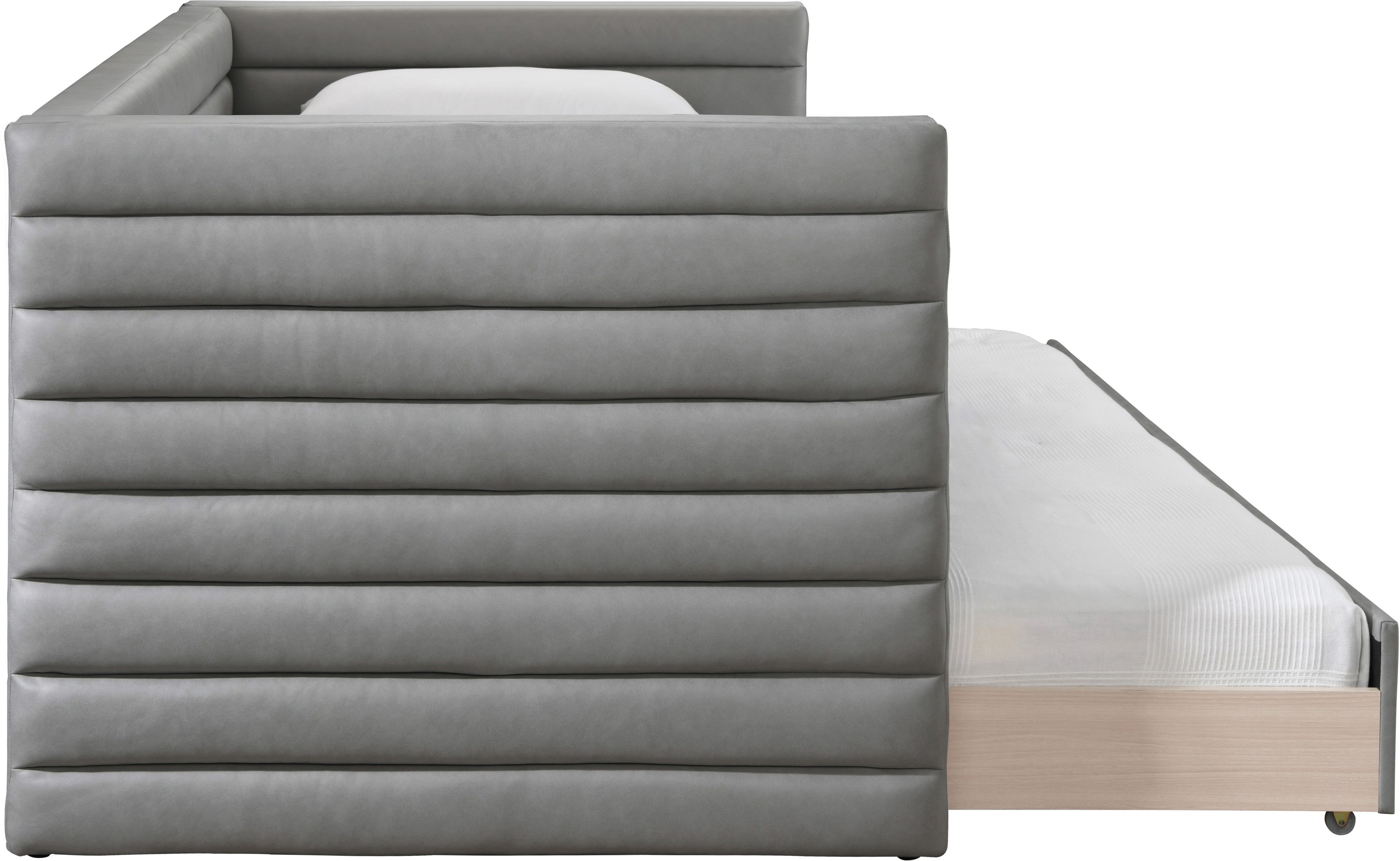 Beverly Vegan Leather Daybed - Modern Faux Leather Sofa Bed for Living Room, Guest Room & Small Spaces | Comfortable Sleeper Couch with Premium PU Leather
