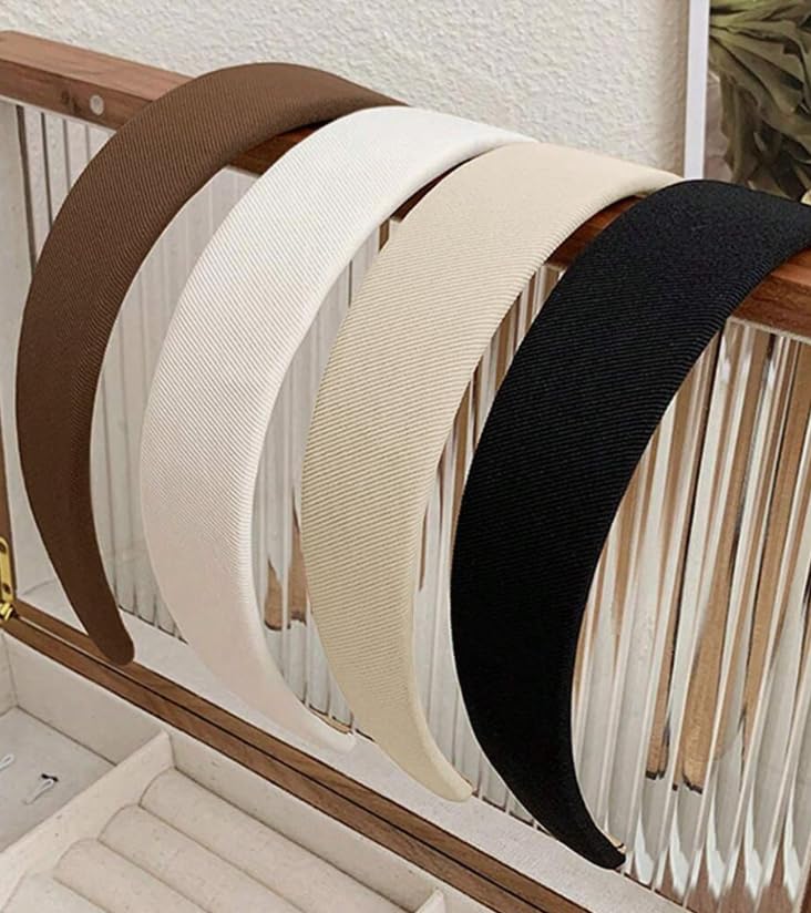 Non-Slip Trendy Headbands for Women & Girls - 1 Inch Wide Elastic Hair Bands Fashion Accessories (4PCS) - Perfect for Workouts, Yoga, Running, and Everyday Style