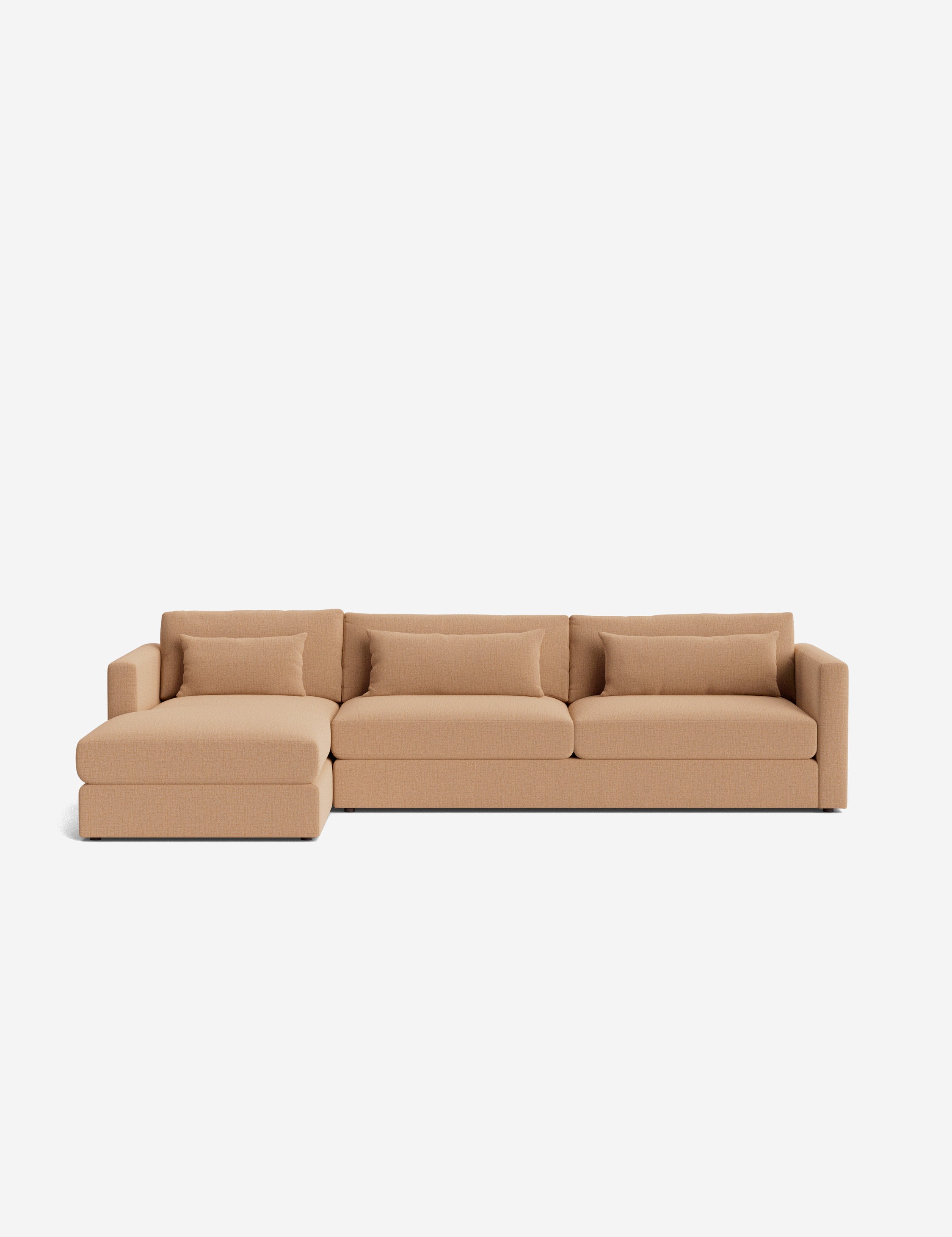 Durham Chaise Sectional Sofa - Modern L-Shaped Couch with Chaise Lounge | Comfortable Fabric Upholstery for Living Room, Family Room & Home Theater