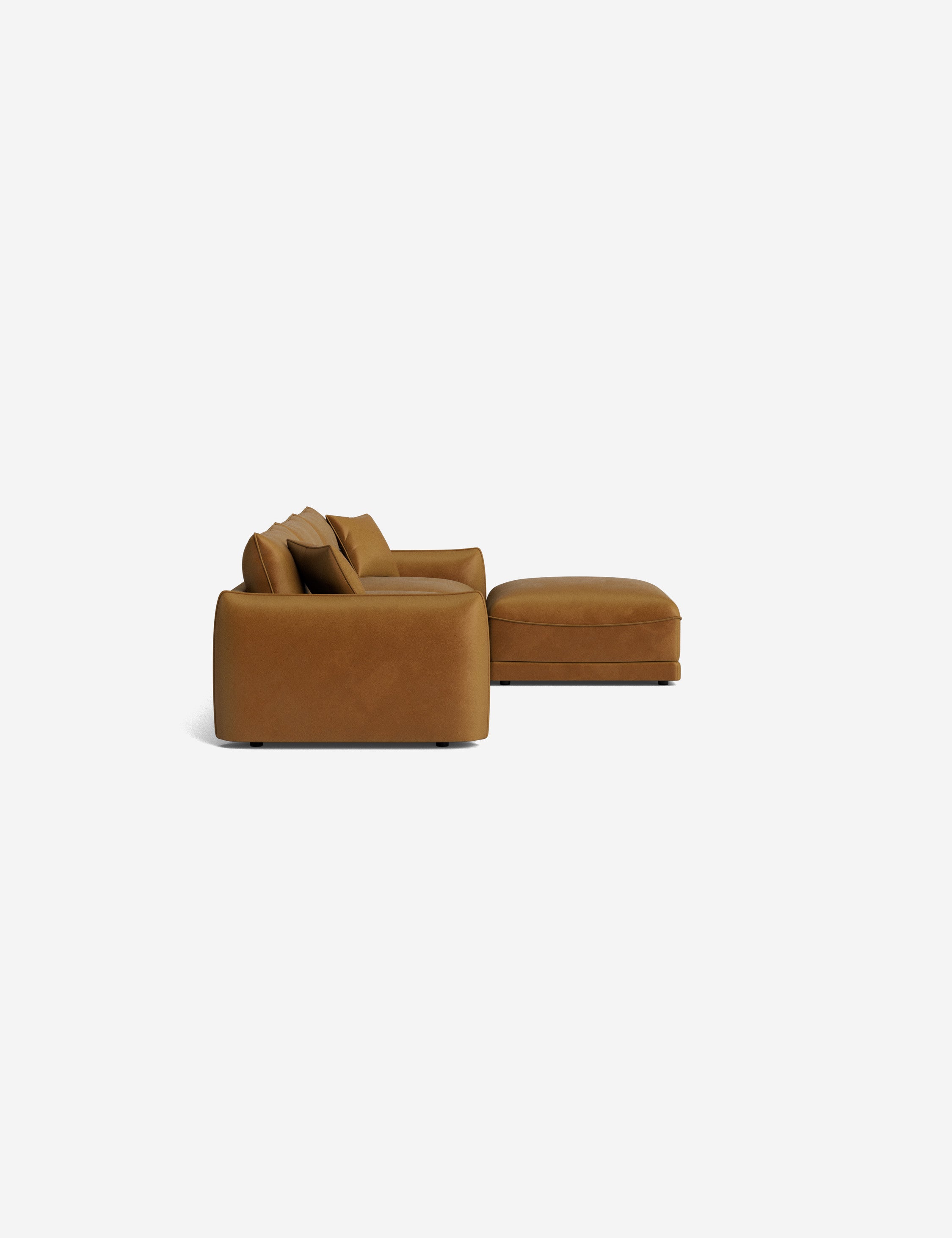 Balmer Sectional Sofa with Ottoman - Modern L-Shaped Couch Set for Living Room, Lounge & Family Room - Comfortable & Stylish Home Furniture